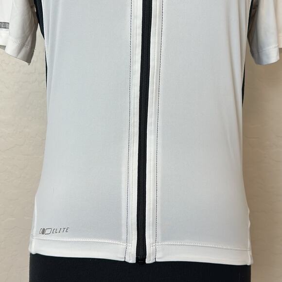 Pearl Izumi Elite Cycling Jersey 1121105 White Black Zip Front Back Pockets Sz M - Picture 5 of 15